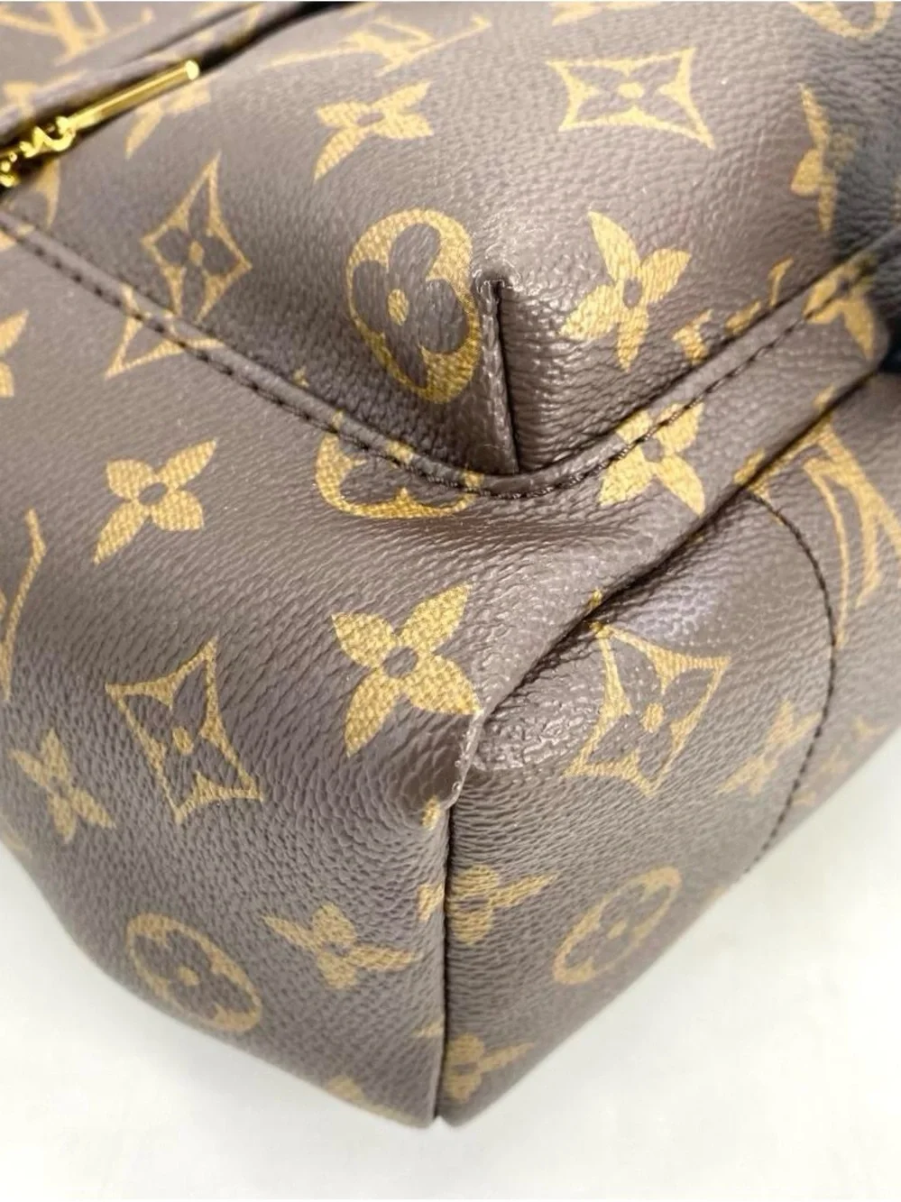 Louis Vuitton Monogram Canvas Backpack in Brown with Gold Hardware